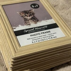 (12) 5x7 Wood picture frames